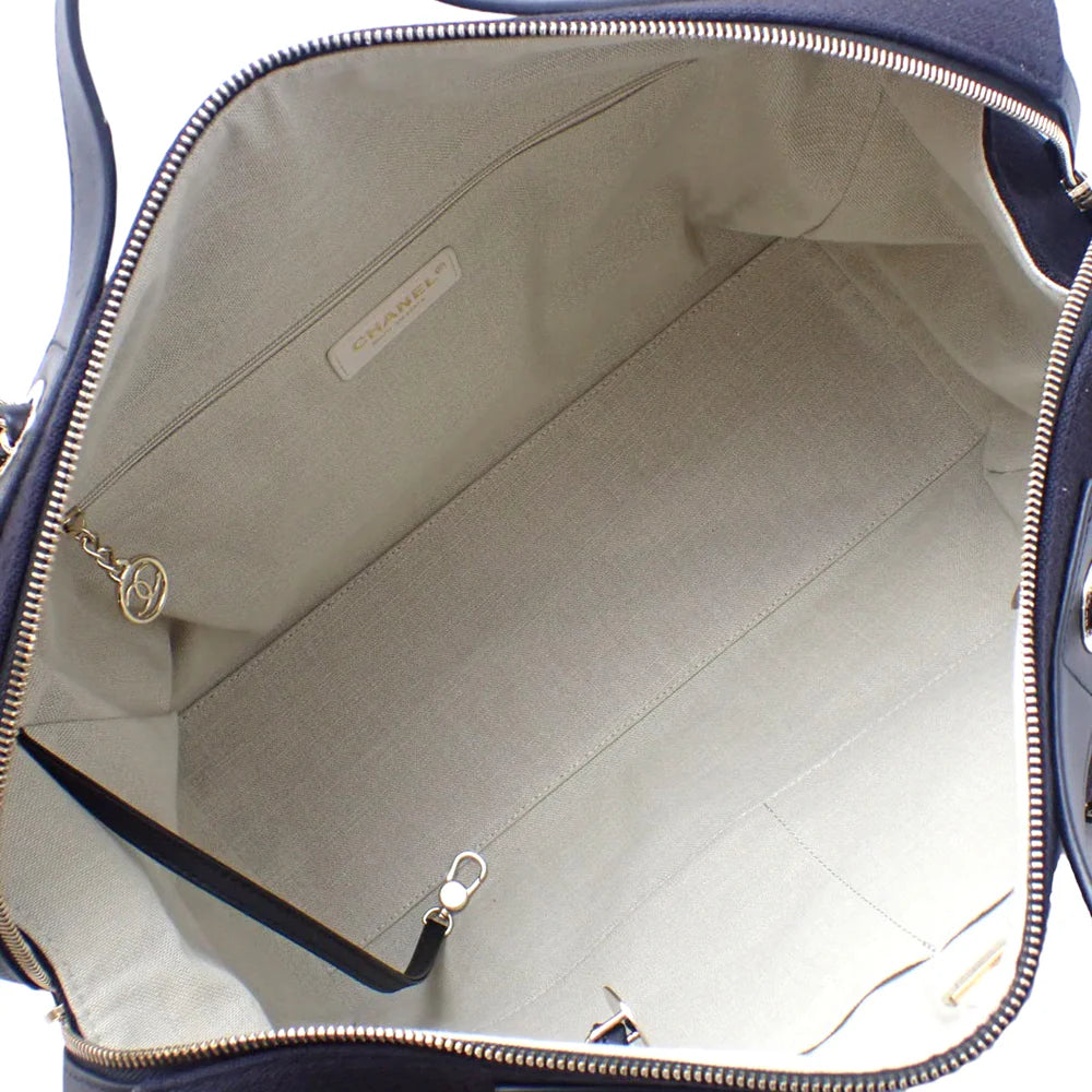 ドーヴィル ボストンバッグ キャンバス ネイビー AS4166