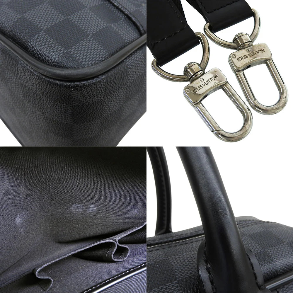 イカール ダミエグラフィットキャンバス ブラック グレー N23253