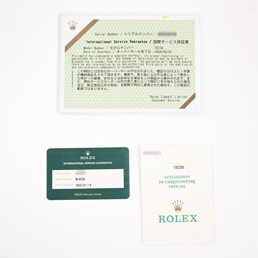 中古(目立った傷や汚れなし)ロレックス デイデイト 腕時計 18238G A番 イエロー メンズ 中古A品