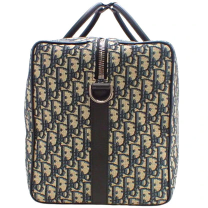 ディオール オブリーク ジャカード ランゴ 50 キャンバス ネイビー ベージュ 2WAY ショルダー 肩掛け 旅行 トラベル