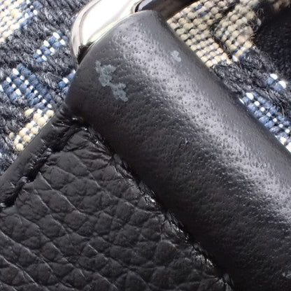 ディオール オブリーク ジャカード ランゴ 50 キャンバス ネイビー ベージュ 2WAY ショルダー 肩掛け 旅行 トラベル