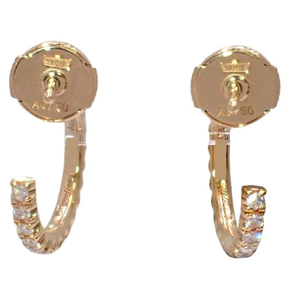 エタンセル ドゥ カルティエ イヤリング ダイヤモンド ピンクゴールド K18PG アクセサリー ジュエリー フープ パヴェ