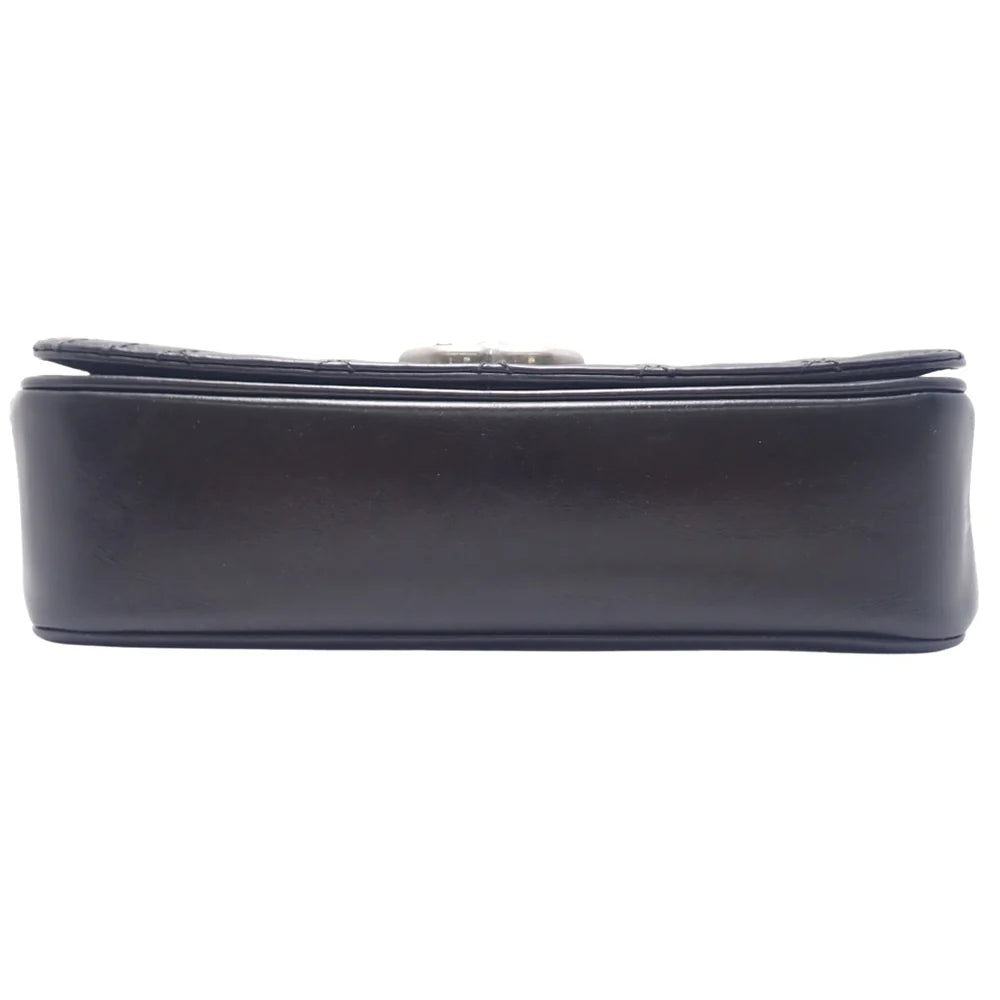 ココボーイ ココマーク チェーンショルダーバッグ レザー ブラック