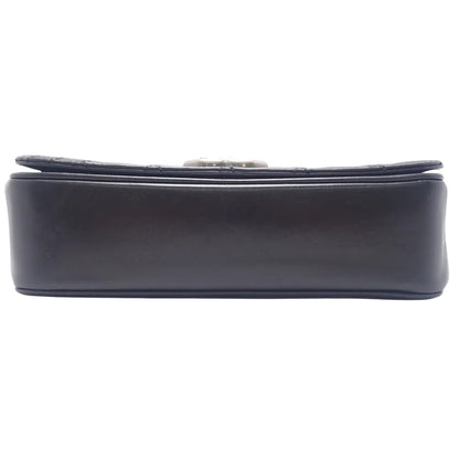 ココボーイ ココマーク チェーンショルダーバッグ レザー ブラック