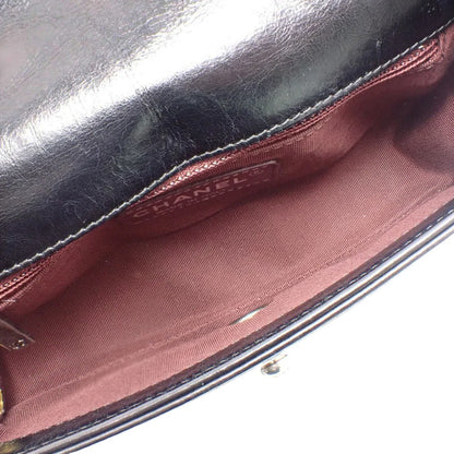 ココボーイ ココマーク チェーンショルダーバッグ レザー ブラック