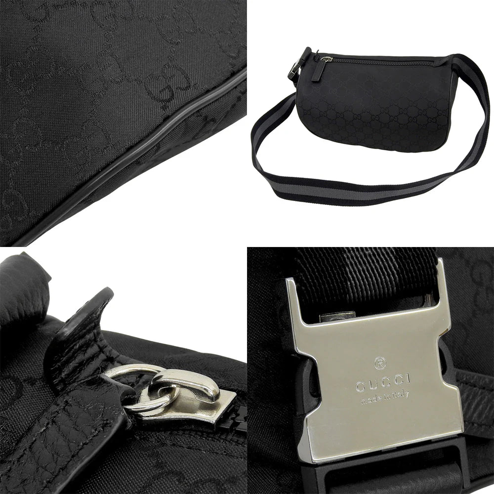 GGボディバッグ GGナイロン ブラック 449182 ウエストポーチ