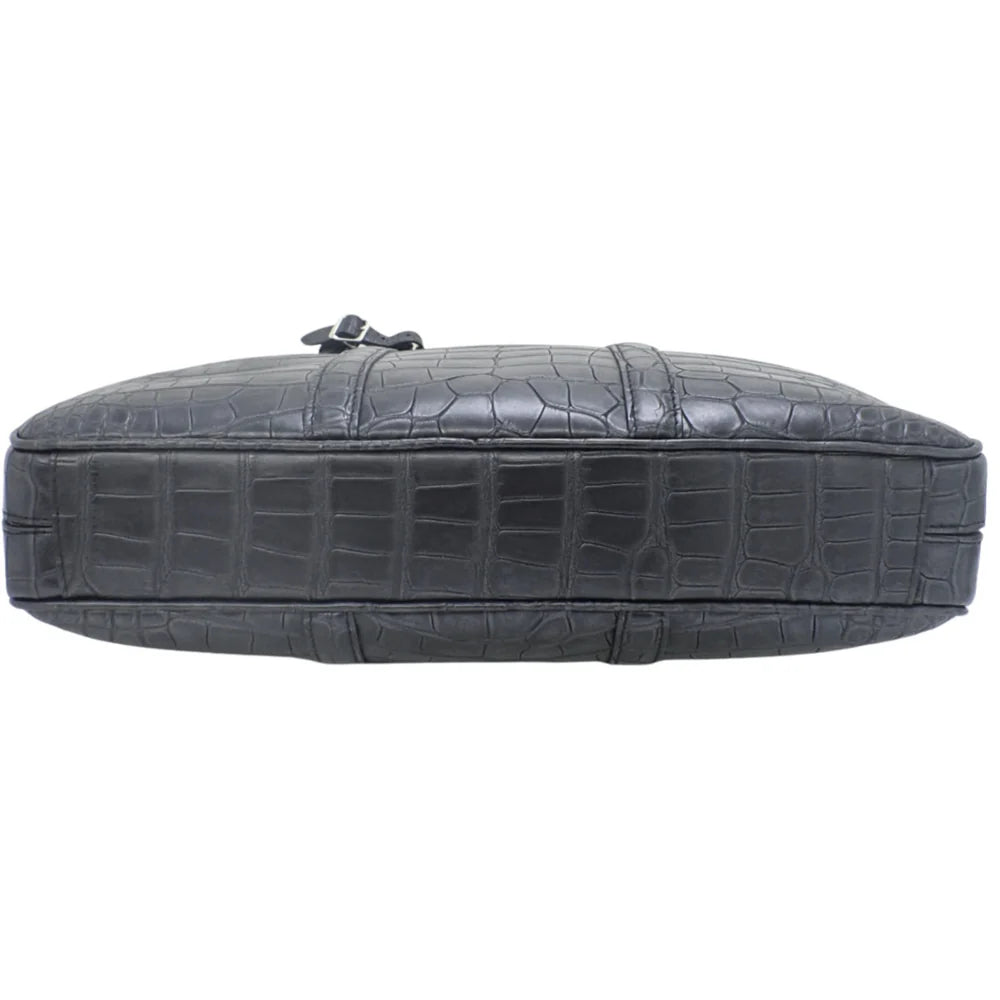 PDV PM ポルト ドキュマン クロコダイル ネイビー N97576