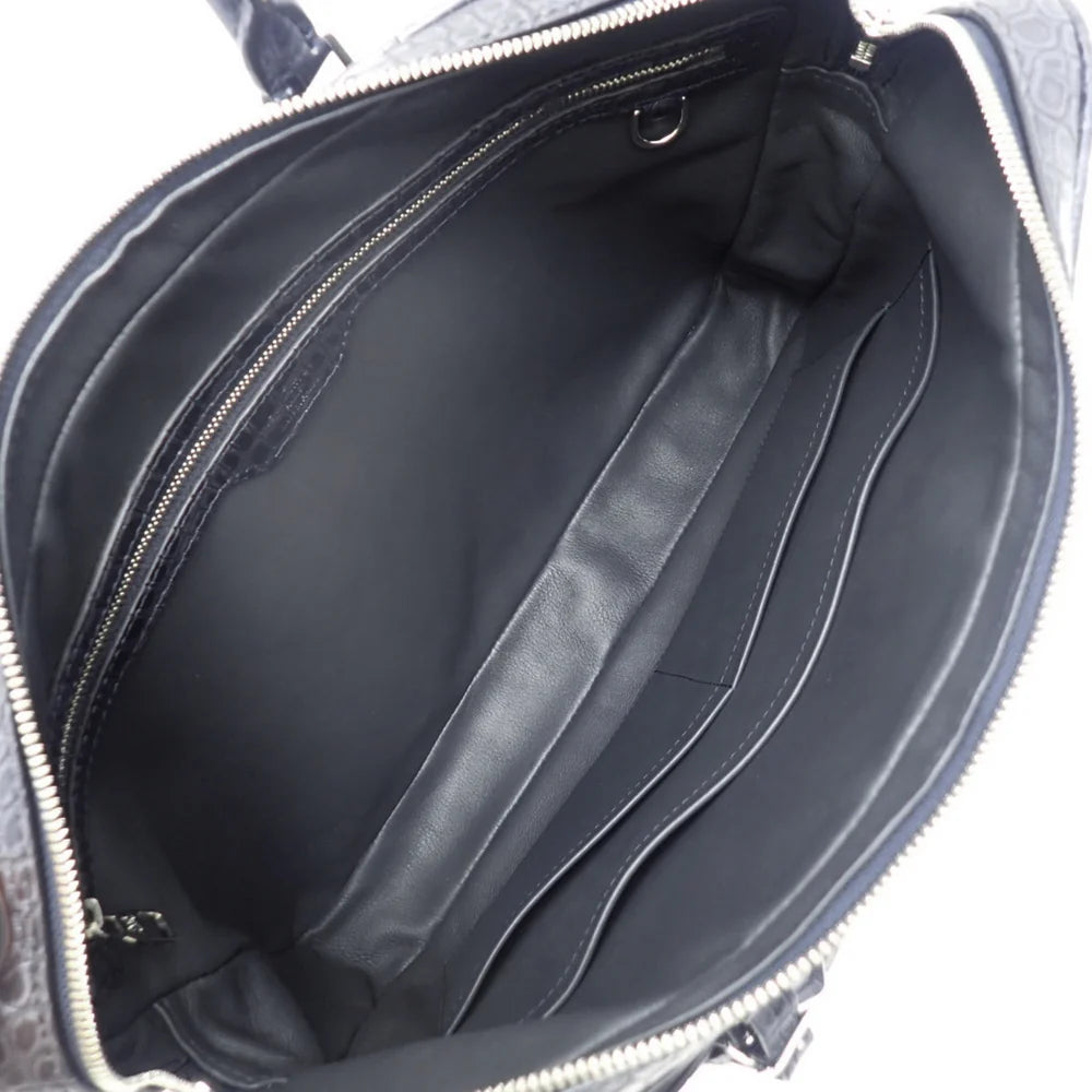 PDV PM ポルト ドキュマン クロコダイル ネイビー N97576