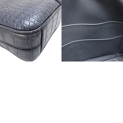 PDV PM ポルト ドキュマン クロコダイル ネイビー N97576