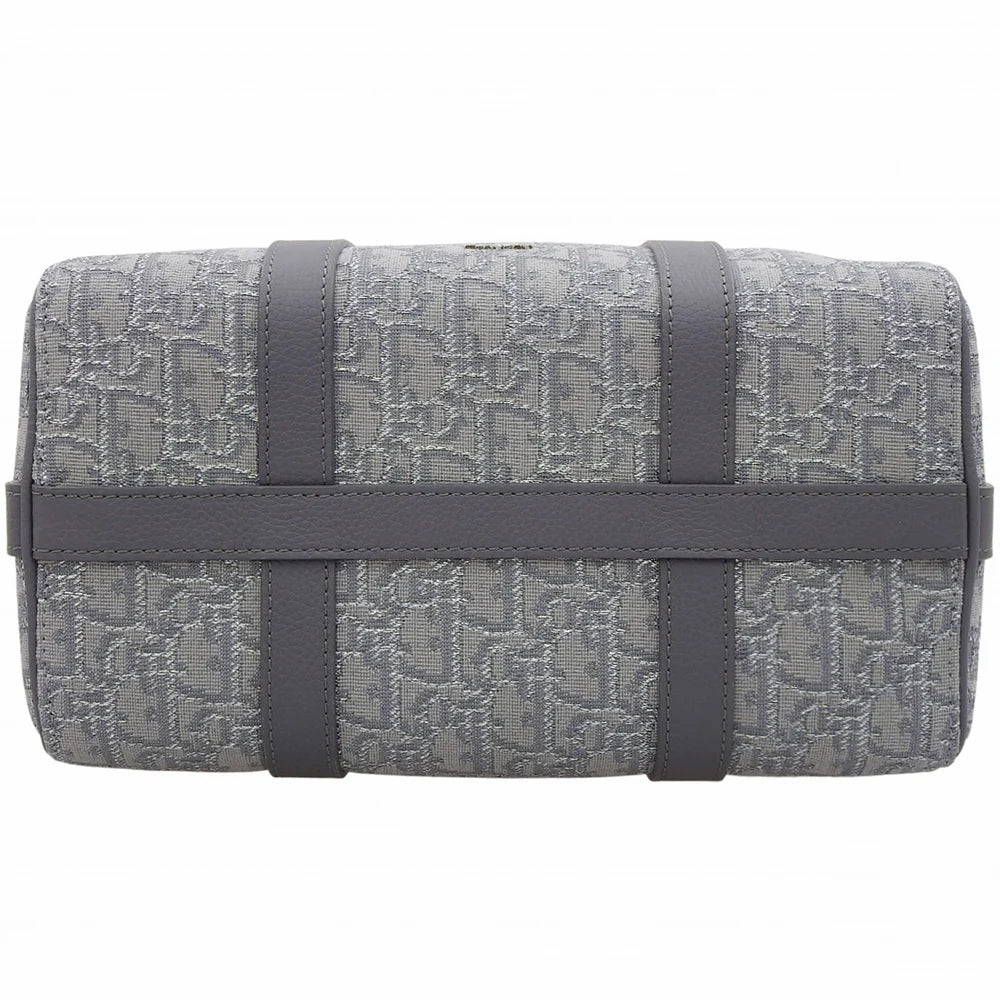 ディオール オブリーク ジャカード ランゴ26 レザー キャンバス グレー