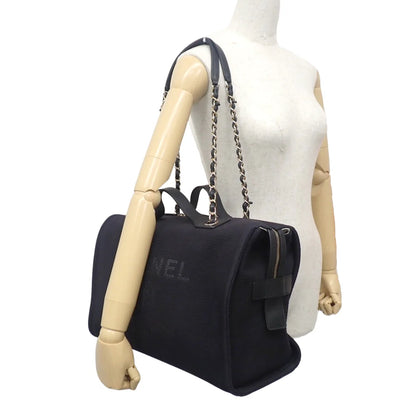 ドーヴィル ボストンバッグ キャンバス ネイビー AS4166