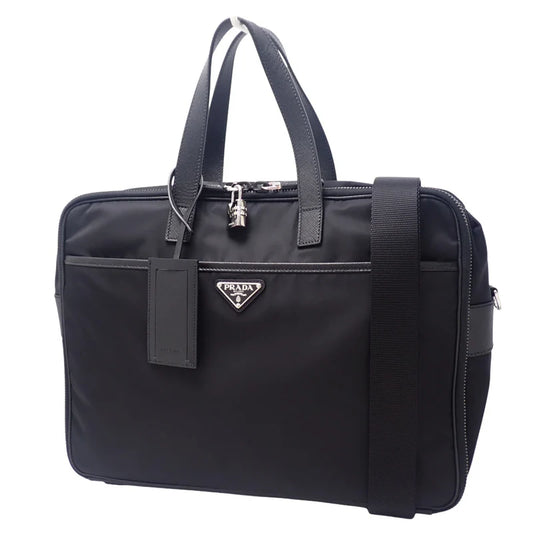 Re-Nlon ブリーフケース ナイロン サフィアーノ ブラック