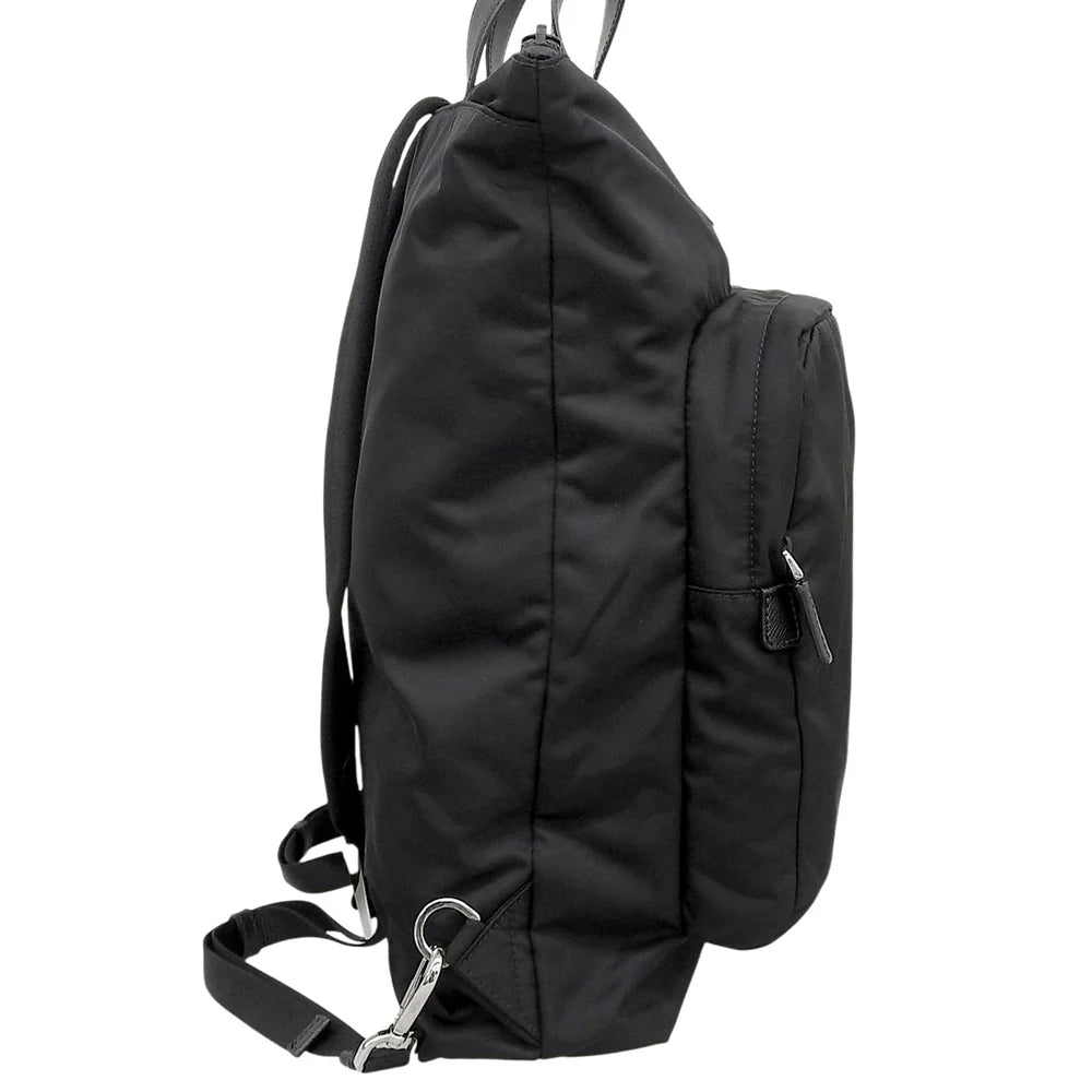 Re-Nylon 2way ショッピングバッグ ナイロン サフィアーノレザー ネロ 2VG053
