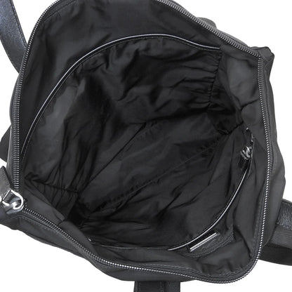 Re-Nylon 2way ショッピングバッグ ナイロン サフィアーノレザー ネロ 2VG053