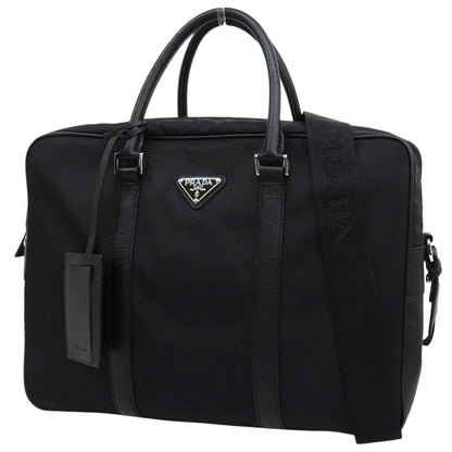 2WAYビジネスバッグ ナイロン サフィアーノレザー ブラック