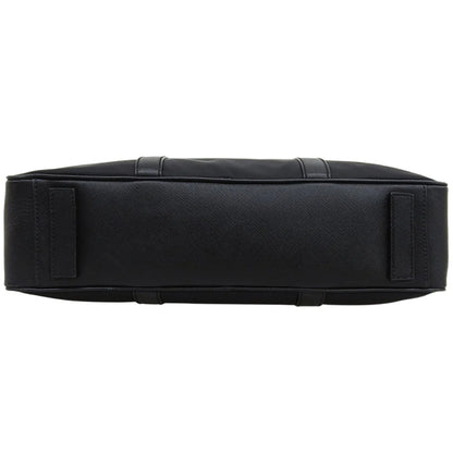 2WAYビジネスバッグ ナイロン サフィアーノレザー ブラック