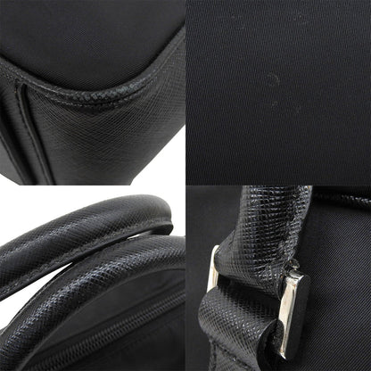 2WAYビジネスバッグ ナイロン サフィアーノレザー ブラック