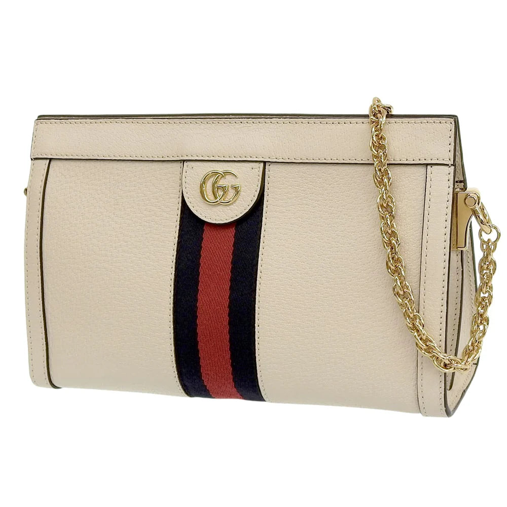 オフィディア シェリーライン チェーンショルダーバッグ レザー ベージュ 503877