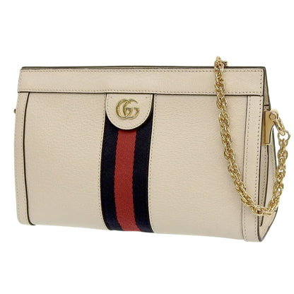 オフィディア シェリーライン チェーンショルダーバッグ レザー ベージュ 503877