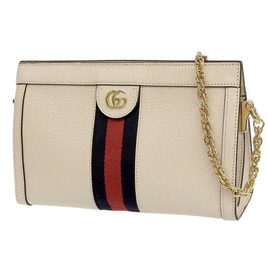 オフィディア シェリーライン チェーンショルダーバッグ レザー ベージュ 503877