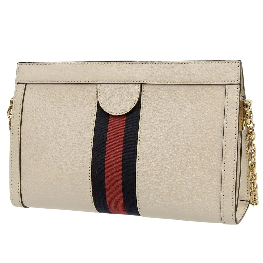 オフィディア シェリーライン チェーンショルダーバッグ レザー ベージュ 503877