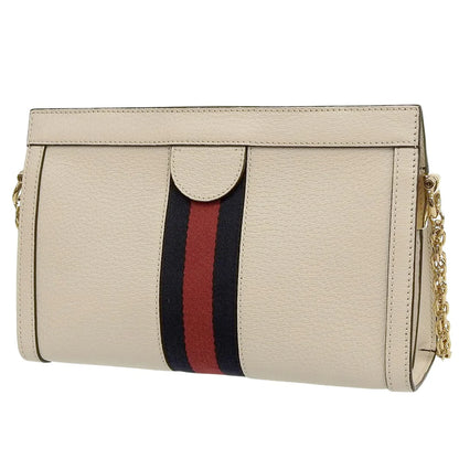 オフィディア シェリーライン チェーンショルダーバッグ レザー ベージュ 503877