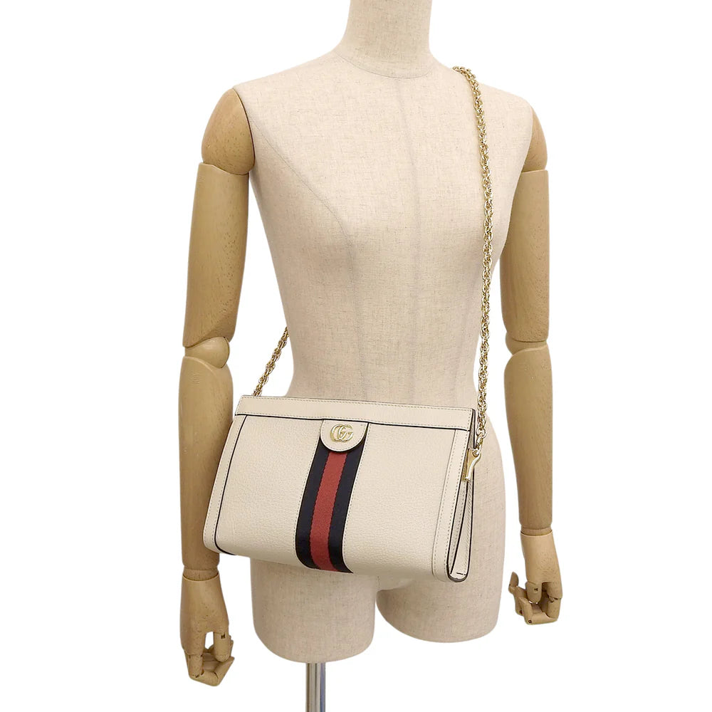 オフィディア シェリーライン チェーンショルダーバッグ レザー ベージュ 503877