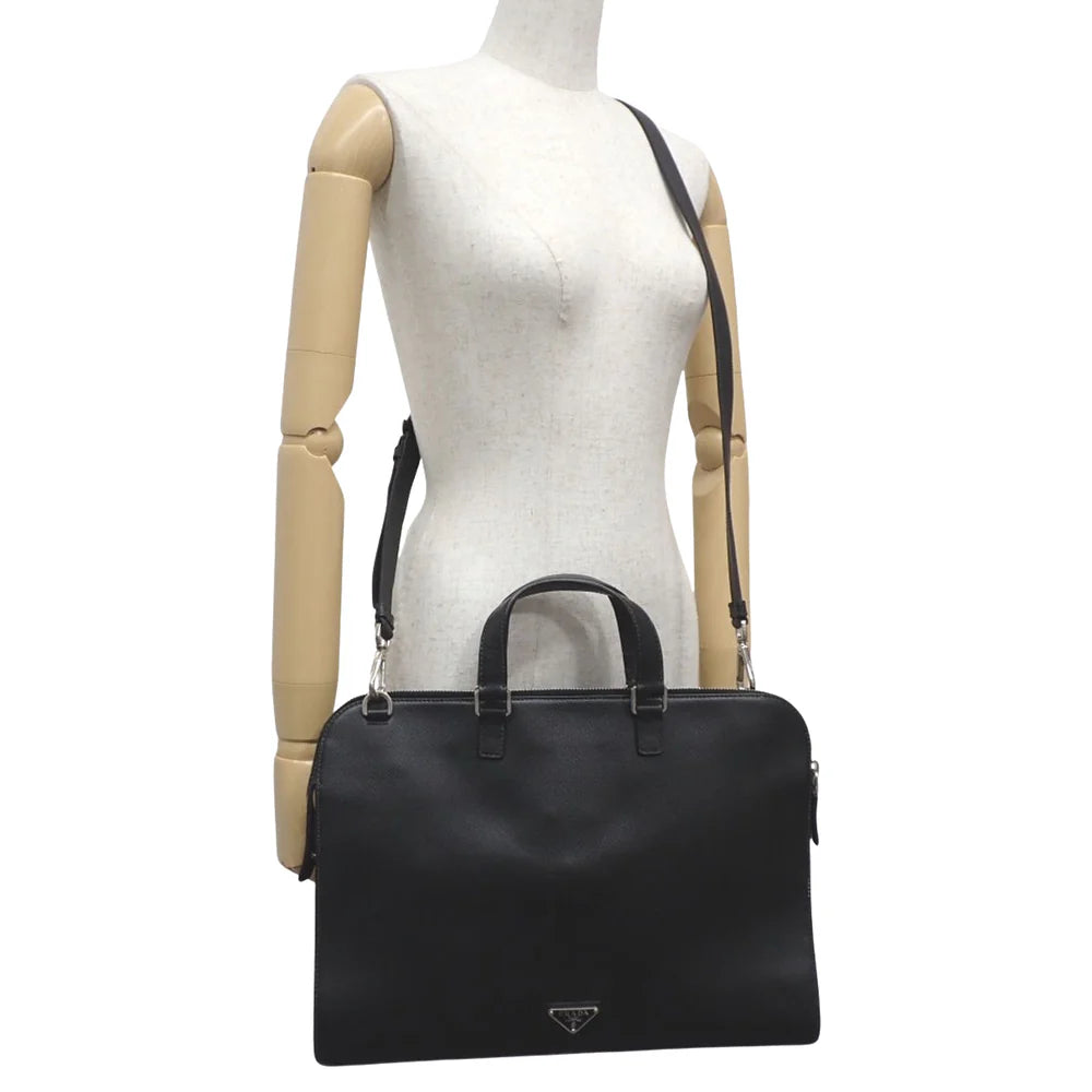 ビジネスバッグ サフィアーノレザー ブラック