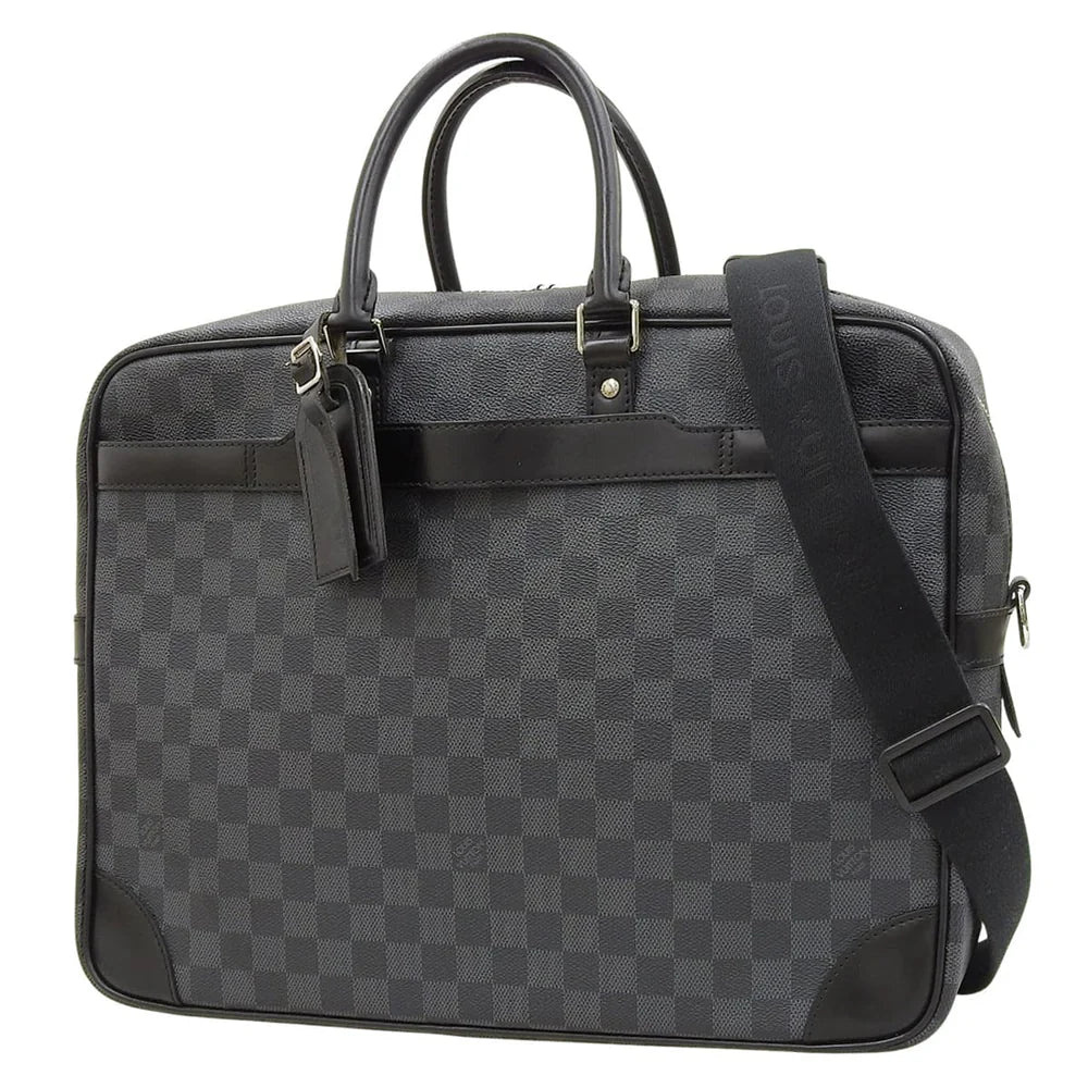 ダミエ･グラフィット ポルトドキュマン ヴォワヤージュGM ダミエグラフィットキャンバス グレー ブラック N41123