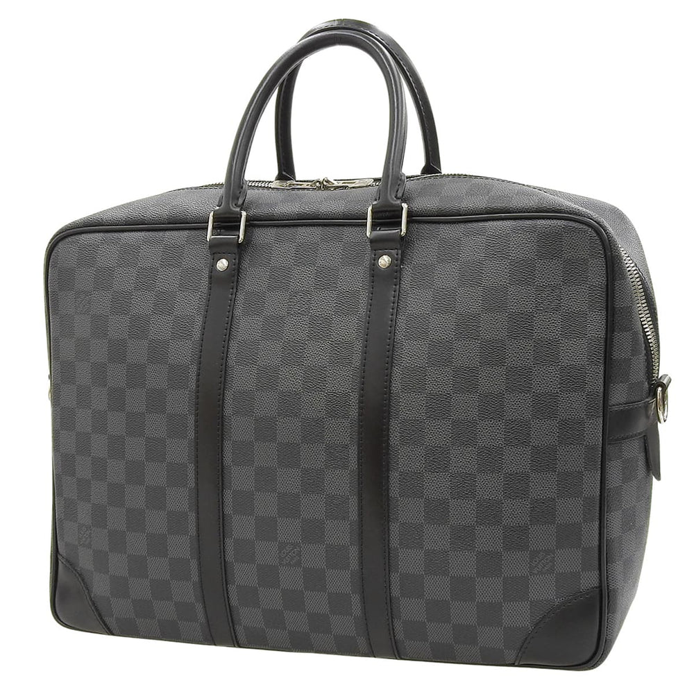 ダミエ･グラフィット ポルトドキュマン ヴォワヤージュGM ダミエグラフィットキャンバス グレー ブラック N41123