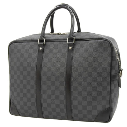 ダミエ･グラフィット ポルトドキュマン ヴォワヤージュGM ダミエグラフィットキャンバス グレー ブラック N41123