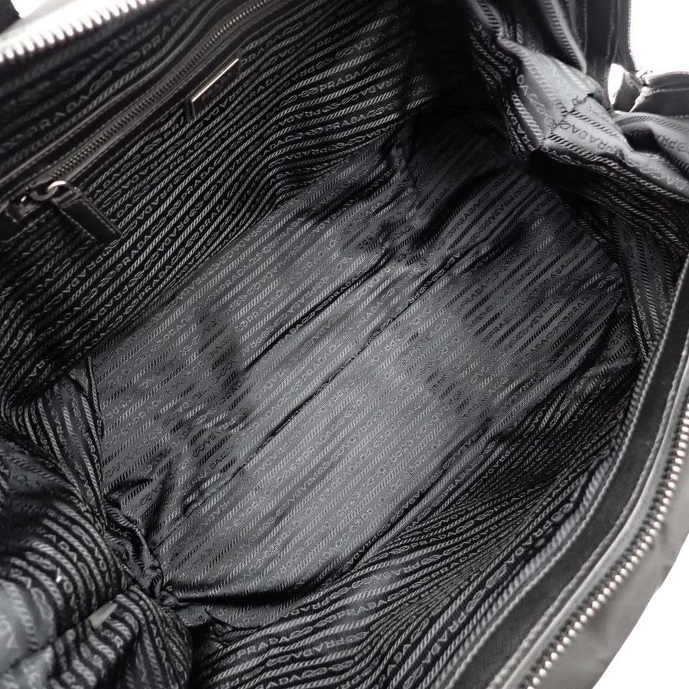 ダッフルバッグ ナイロン サフィアーノレザー ブラック 2VC796_2DMH_F0002_V_OOO