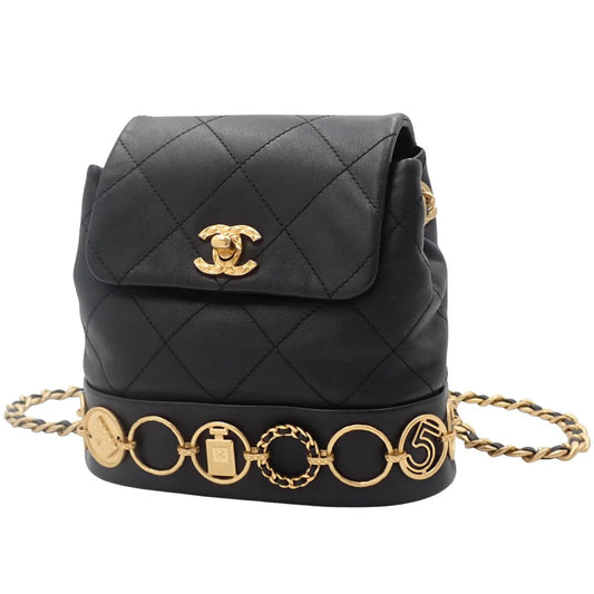 マトラッセ ココマーク スモールリュック ラムスキン ブラック AS4275