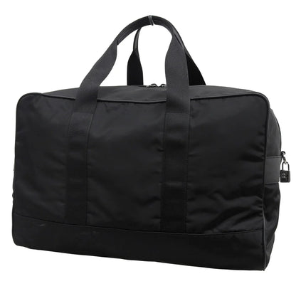 ロゴプレート ボストンバッグ ナイロン サフィアーノレザー NERO ネロ 2VC033