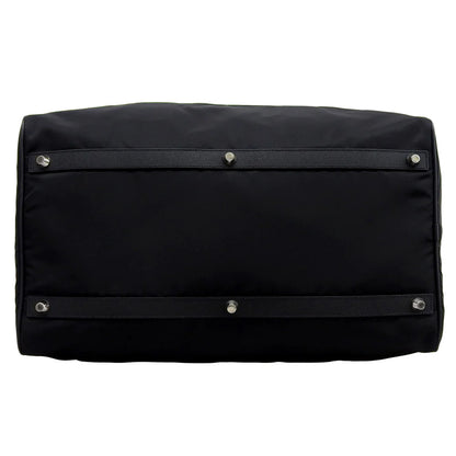 ロゴプレート ボストンバッグ ナイロン サフィアーノレザー NERO ネロ 2VC033