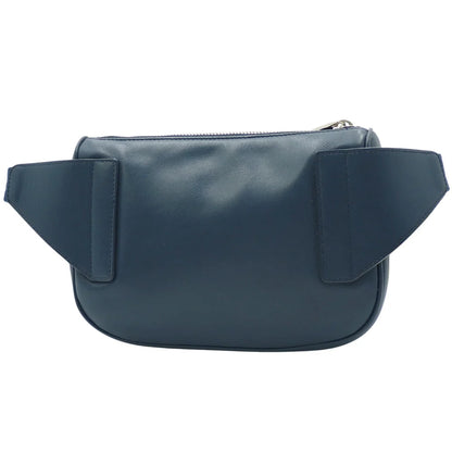 ワールドツアー オブリーク サドルベルトバッグ レザー ブルー ネイビー