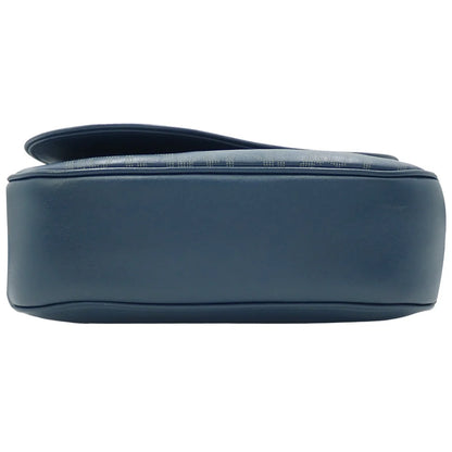 ワールドツアー オブリーク サドルベルトバッグ レザー ブルー ネイビー