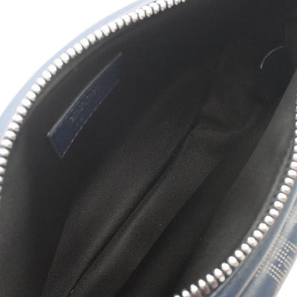 ワールドツアー オブリーク サドルベルトバッグ レザー ブルー ネイビー