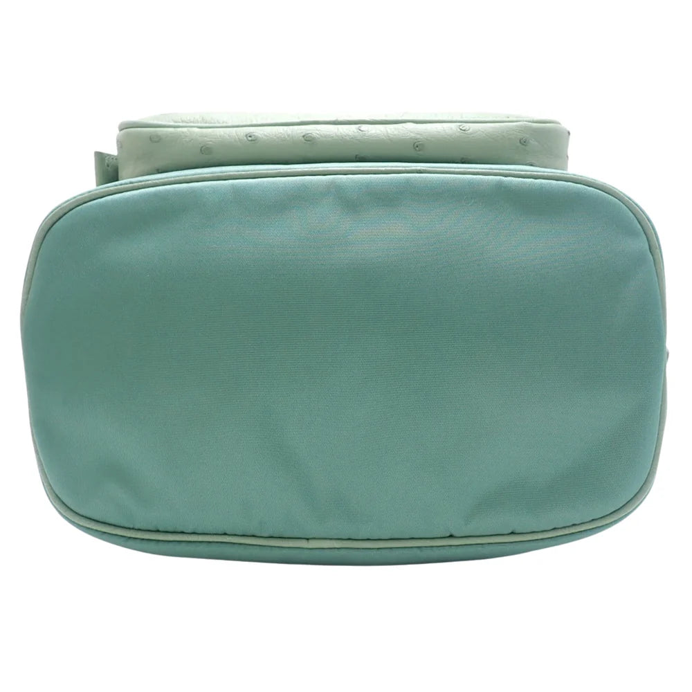 トライアングルロゴ リュック ナイロン オーストリッチ グリーン 1BZ074