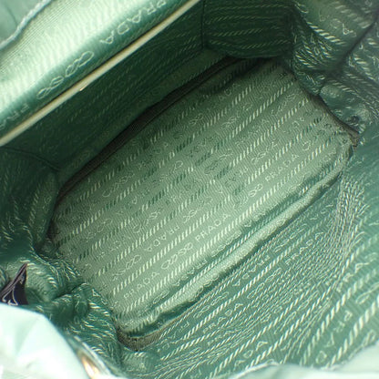 トライアングルロゴ リュック ナイロン オーストリッチ グリーン 1BZ074