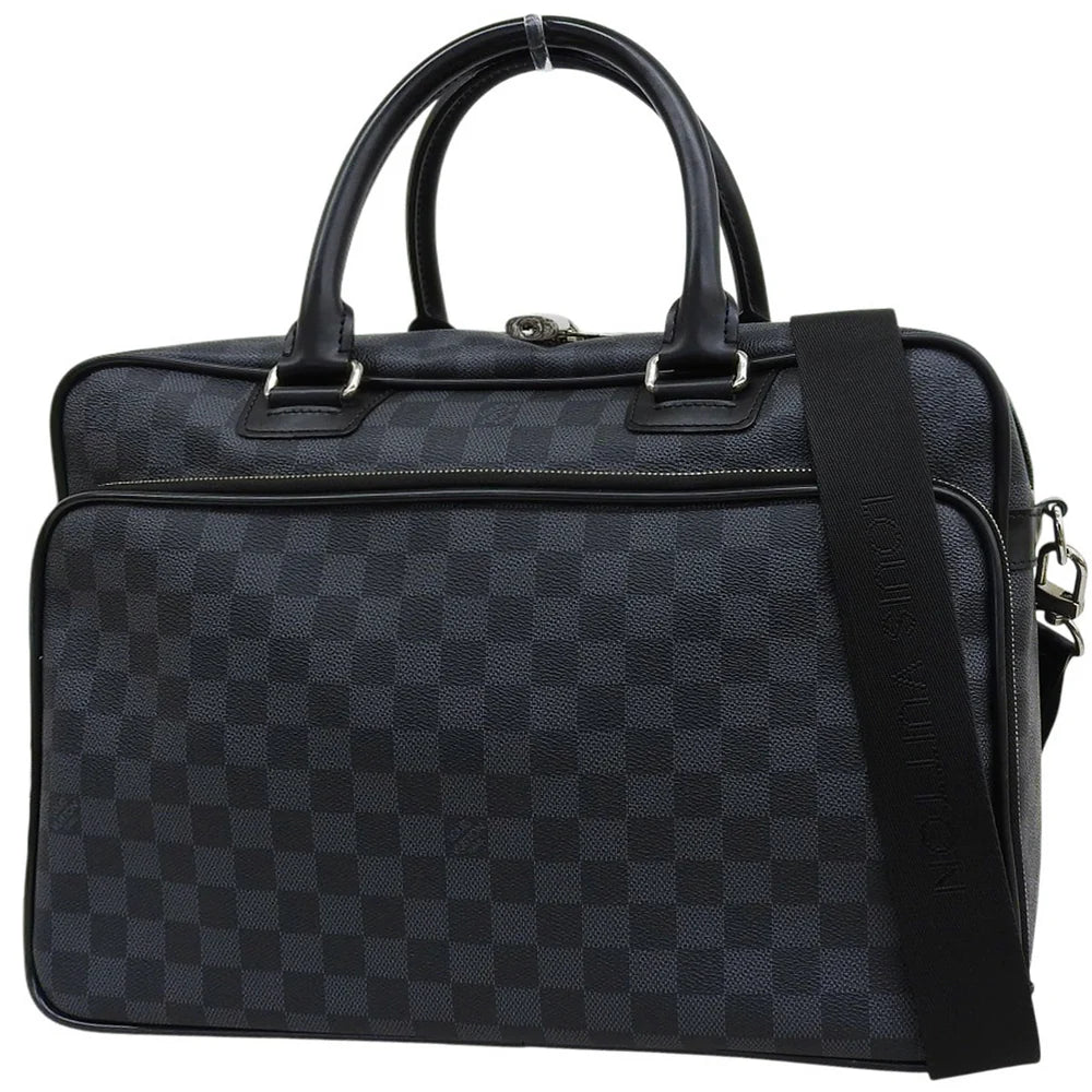 イカール ダミエグラフィットキャンバス ブラック グレー N23253