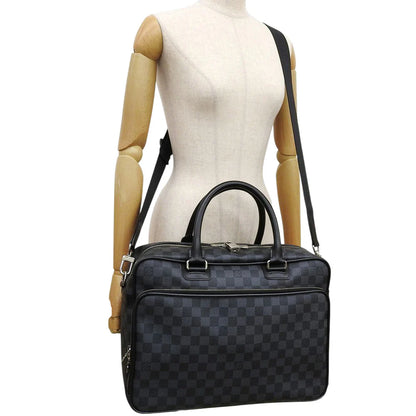 イカール ダミエグラフィットキャンバス ブラック グレー N23253