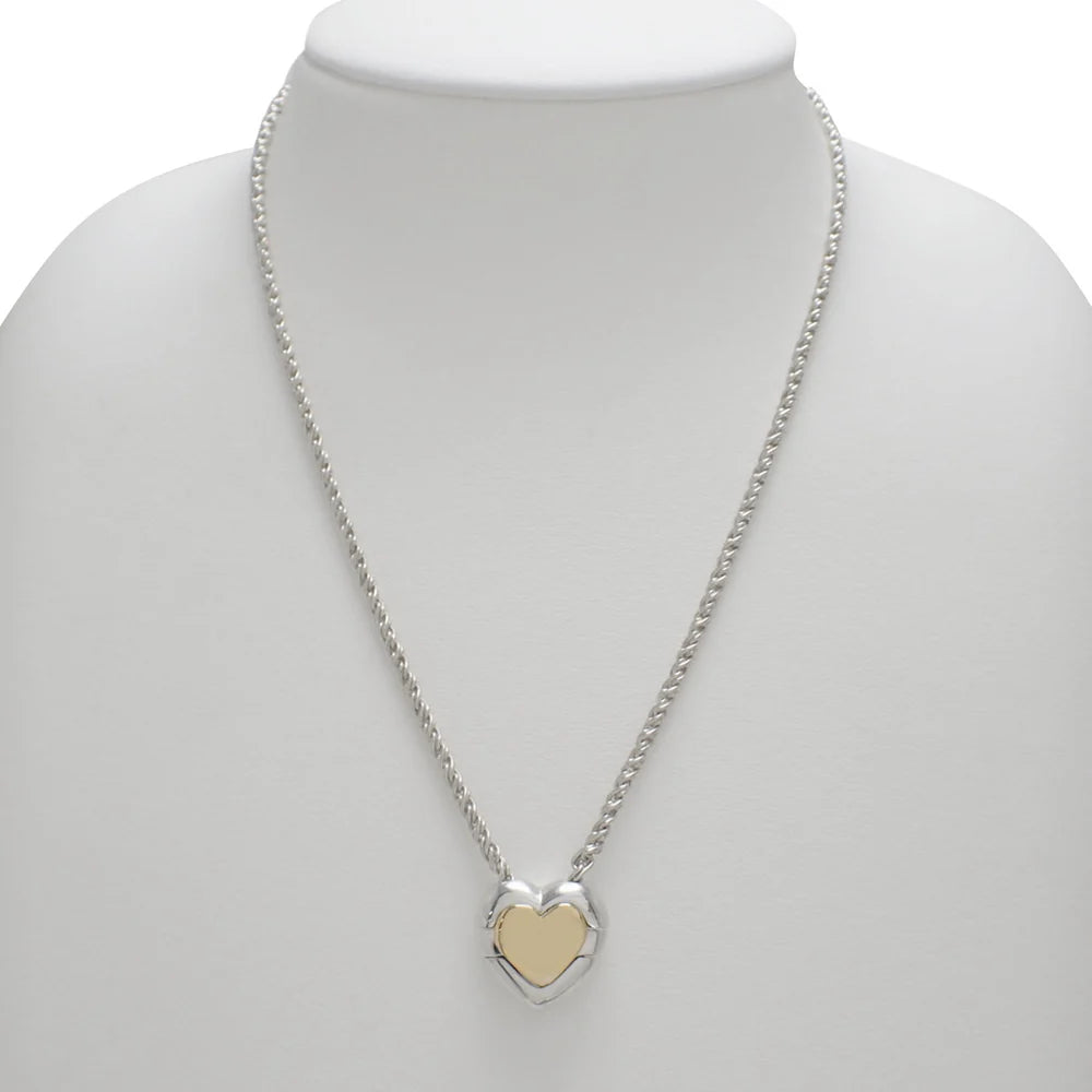 パズルハート ペンダント シルバー SV925 イエローゴールド K18YG