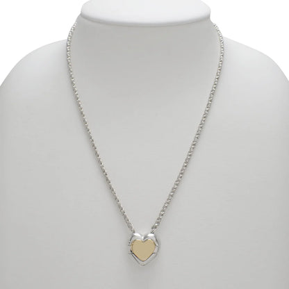 パズルハート ペンダント シルバー SV925 イエローゴールド K18YG