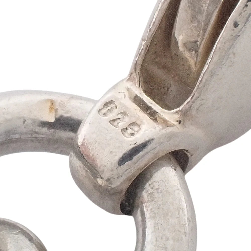 オーバル タグ ネックレス シルバー SV925