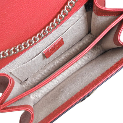 インターロッキングG チェーンショルダーバッグ レザー レッド 510304