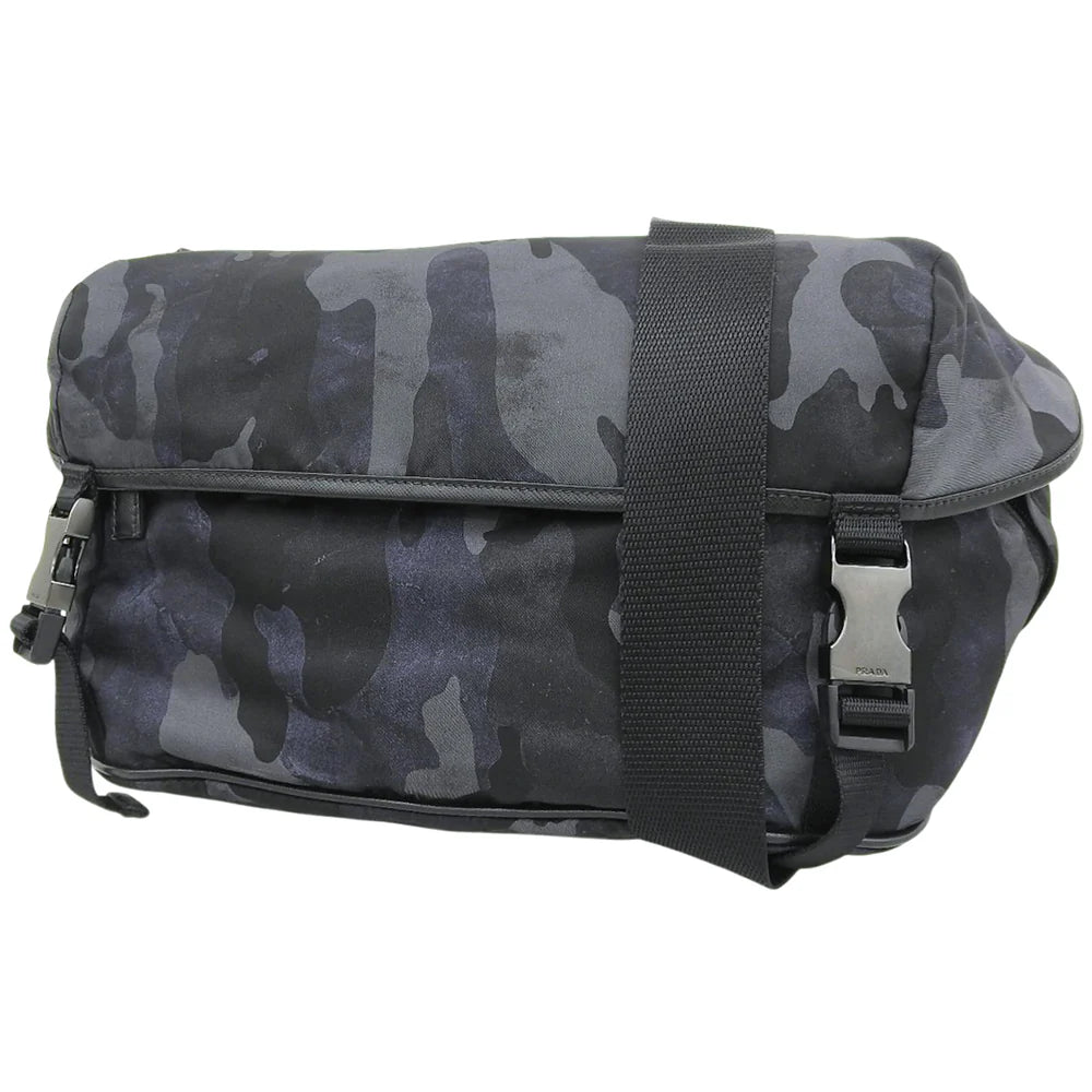 カモフラージュ メッセンジャーバッグ ナイロン ネイビー カーキ ブラック黒 2VH991