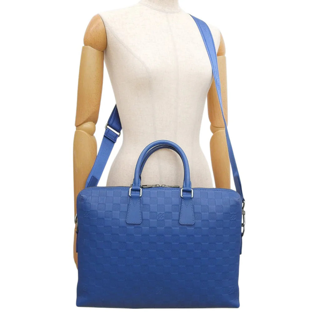 ダミエ・アンフィニ ポルトドキュマン・ジュール ダミエ・アンフィニレザー ネプテューヌ N41328