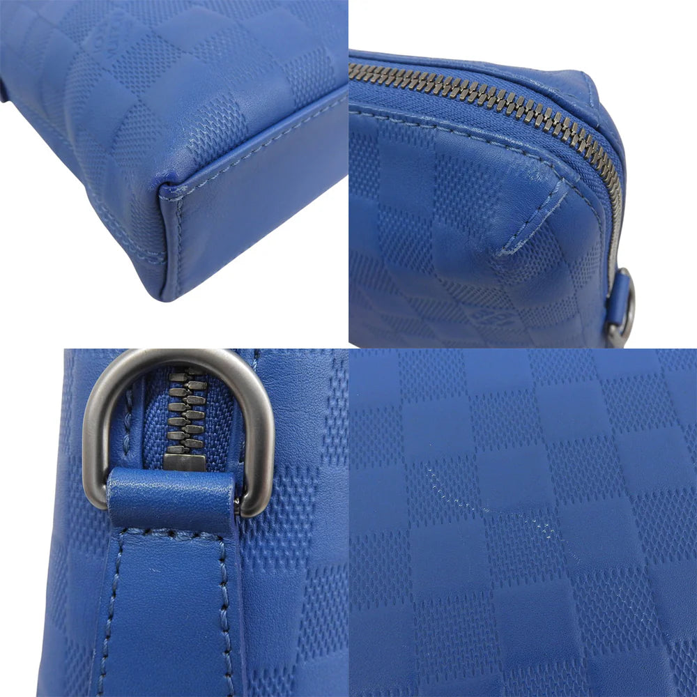 ダミエ・アンフィニ ポルトドキュマン・ジュール ダミエ・アンフィニレザー ネプテューヌ N41328