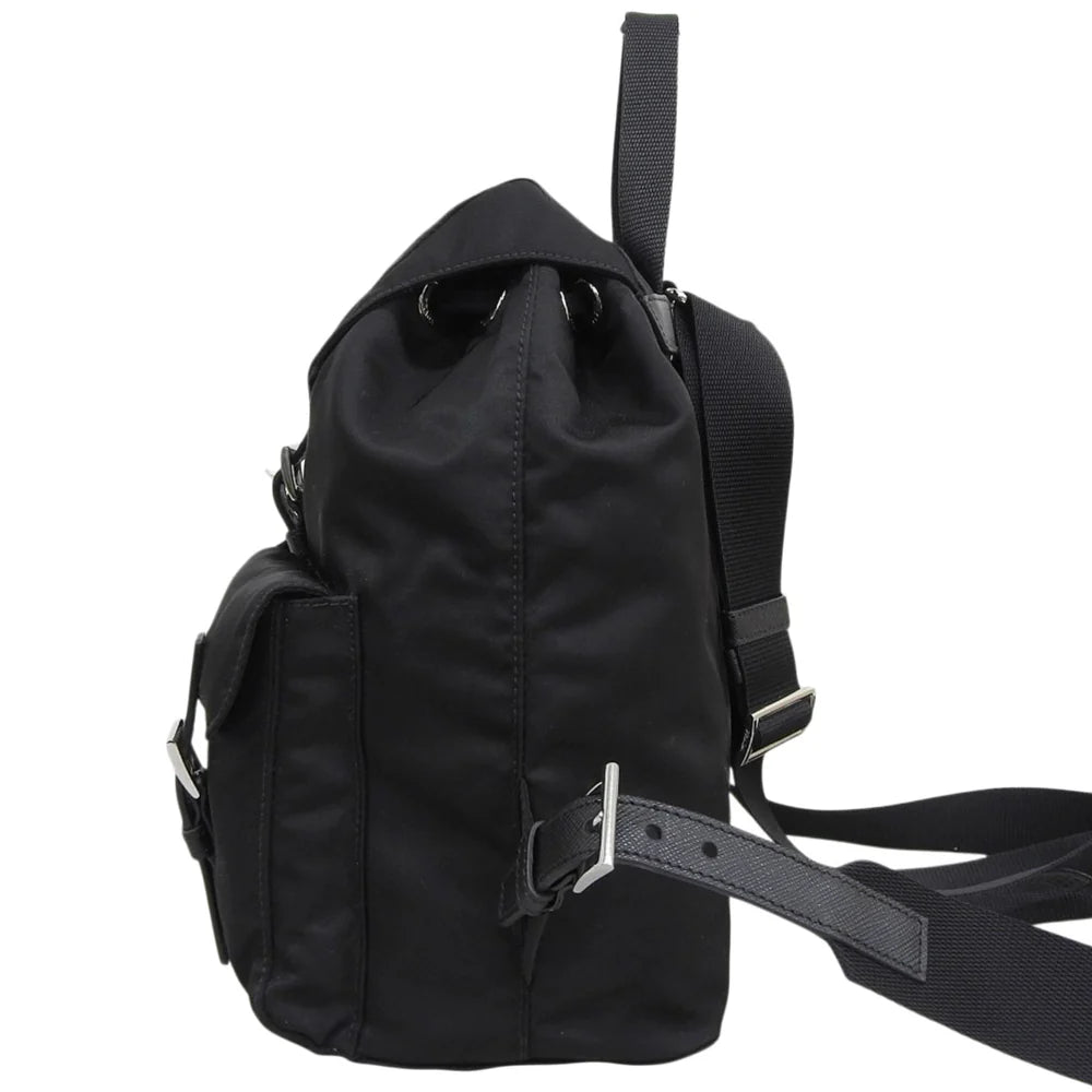 Re-Nylon バックパック ナイロン サフィアーノレザー ブラック 1BZ677